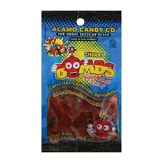 Alamo Candy - Cherry Bombs Sweet & Sour W/ Chili Peg Bag (2.5oz)