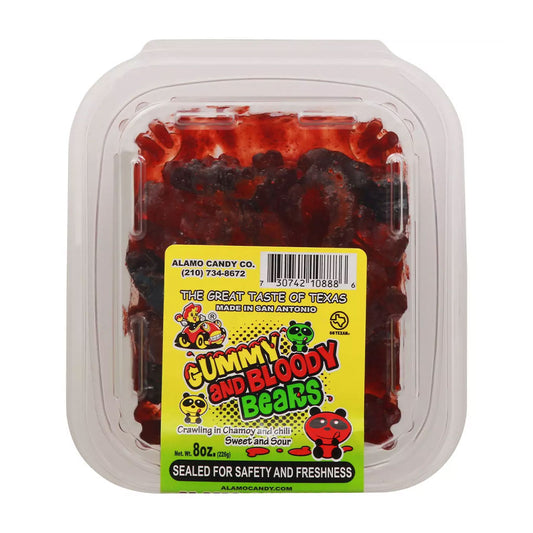 Alamo Candy - Gummy Bears in Chamoy Tub (8oz)