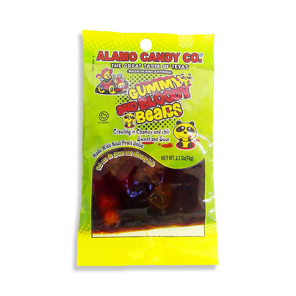 Alamo Candy - Gummy Bears in Chamoy & Chili Sauce Peg Bag (2.7oz)