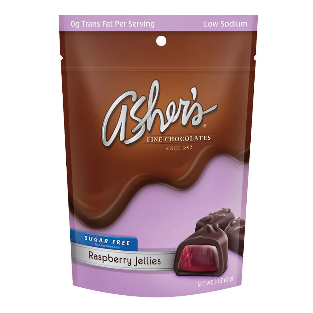 Ashers - Raspberry Jellies Dark S/F Peg Bag (3oz)