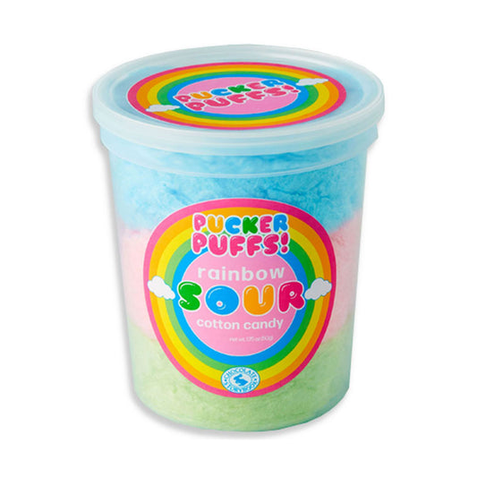 CSB - Pucker Puffs Sour Rainbow Cotton Candy (1.75oz)