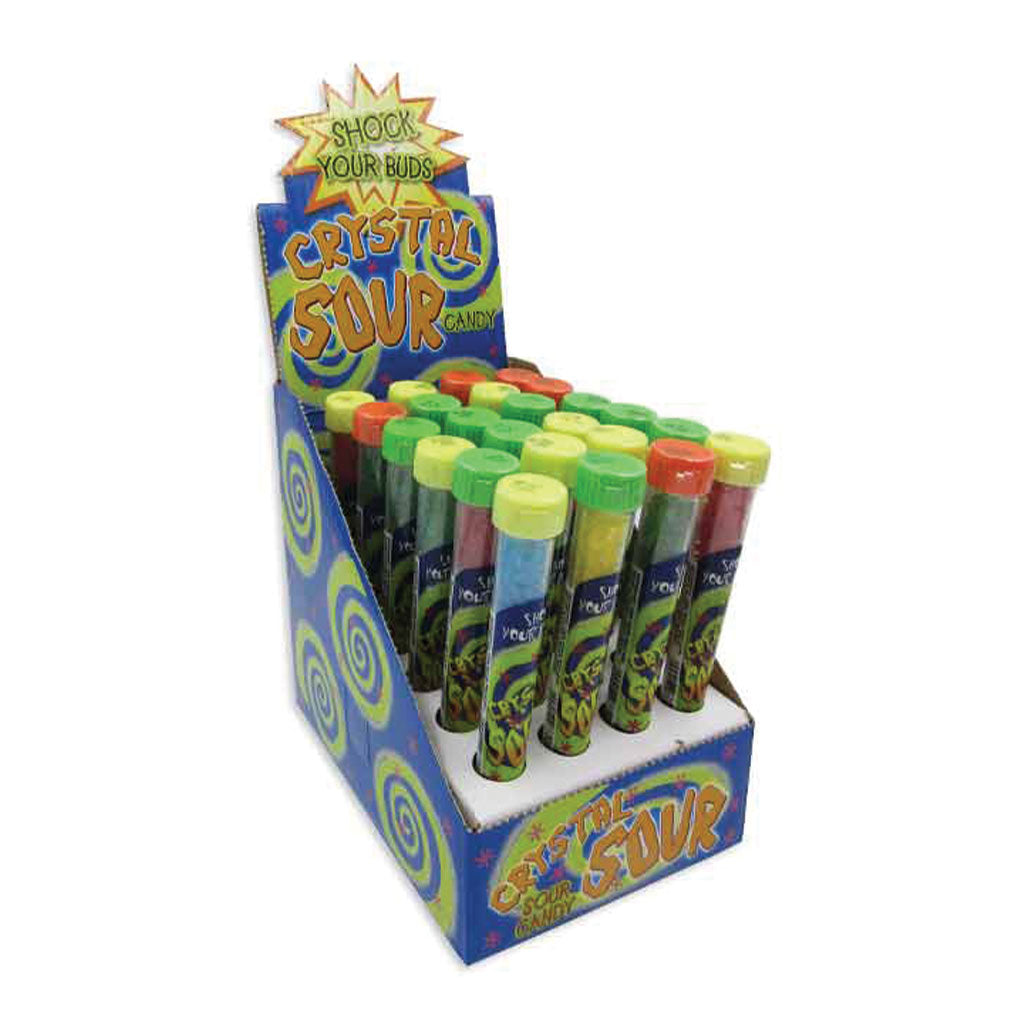 Candy Test Tubes - Crystal Sour Candy In Display (0.5oz)