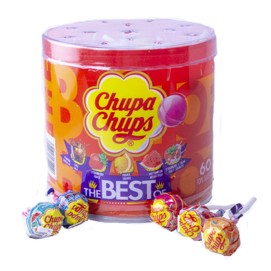 Chupa Chups - 60pc Best of Drum Assorted (0.42oz)