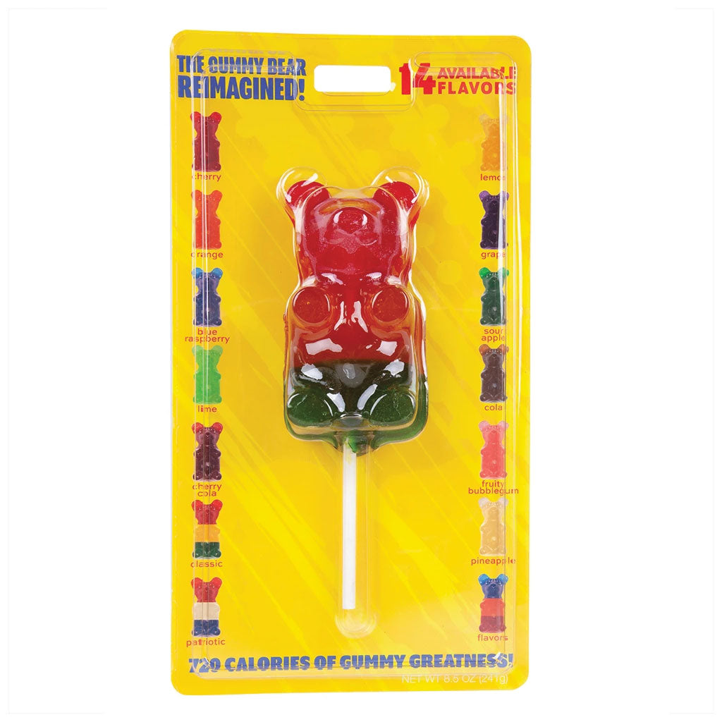 Giant Gummy - Rainbow Gummy Bear On Stick (8oz)