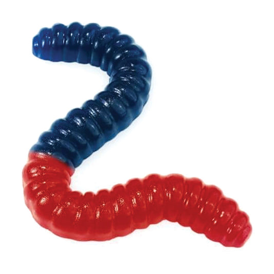 Giant Gummy - Sour Worm Cherry/Blue Raspberry (2LB)