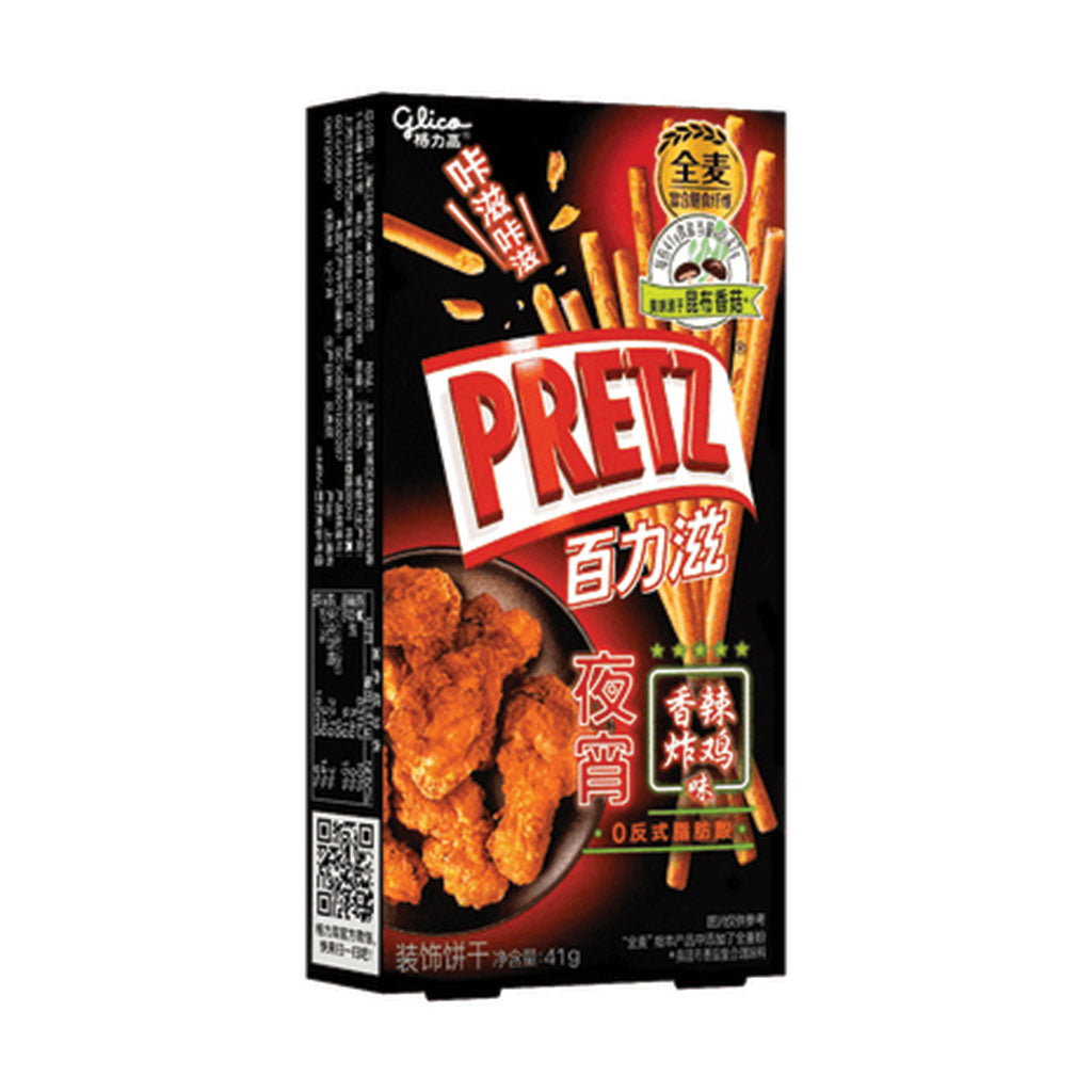 Glico - Pocky - Spicy Fried Chicken Pretz - Baked Pretzel Sticks, 1.44oz