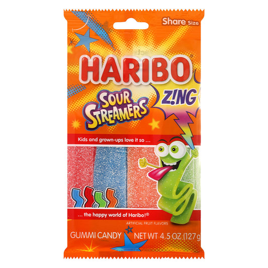 Haribo - Zing Sour Streamers (4.5oz)