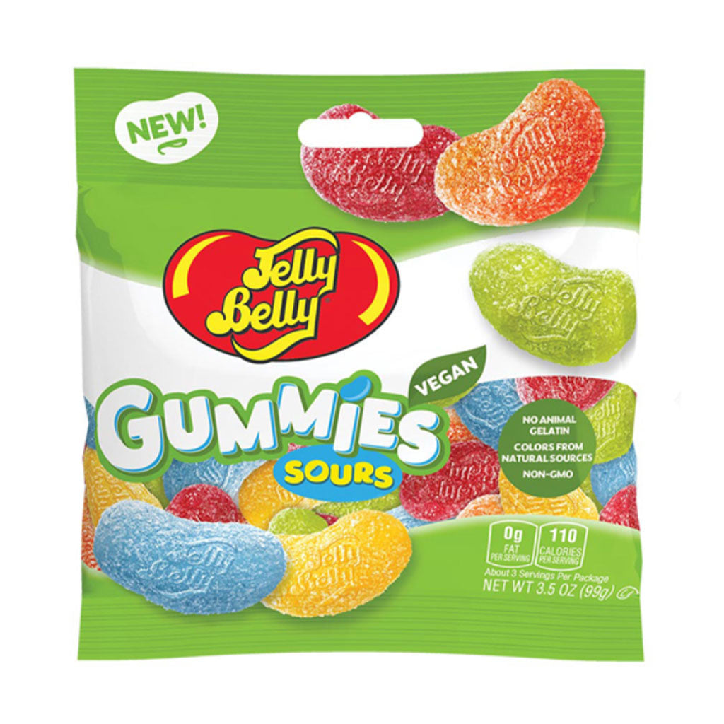 Jelly Belly - Jelly Bean Shaped Gummies Sours Peg Bag (3.5oz)