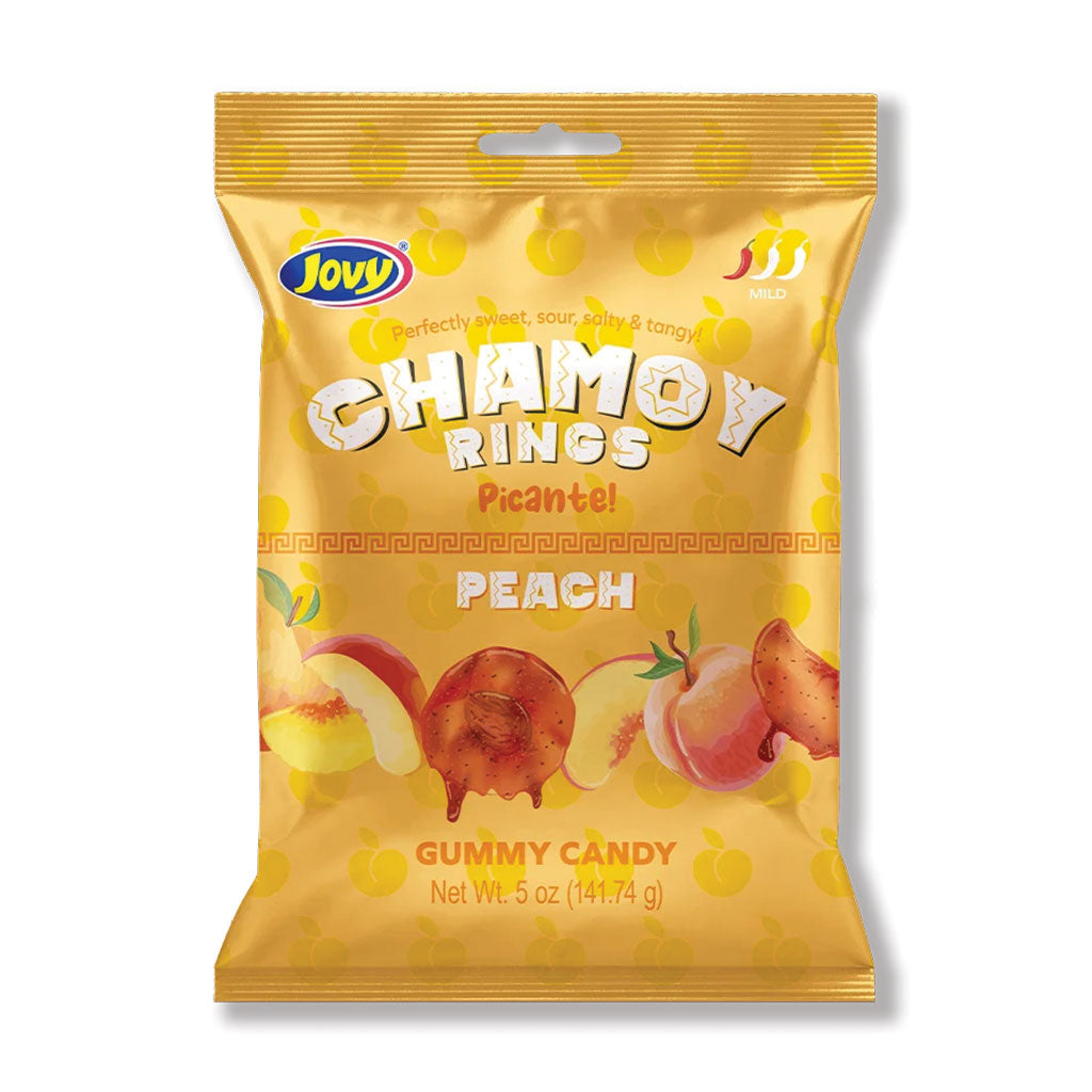 Jovy Chamoy - Spicy Peach Rings Peg Bag (5oz)