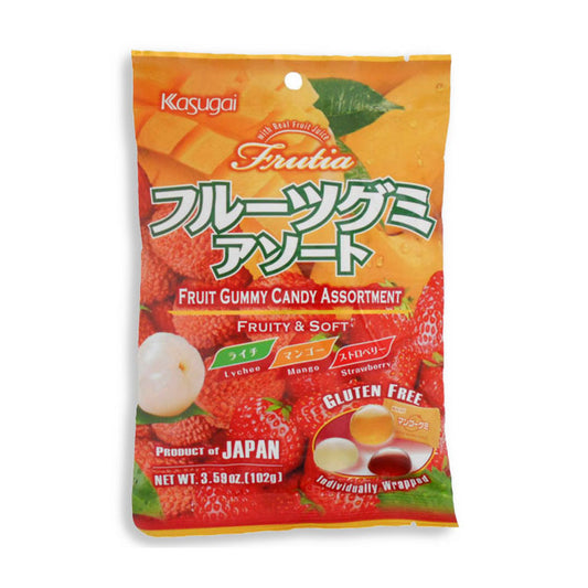 Kasugai - Fruit Assorted Peg Bag Gummy Candy (3.59oz)