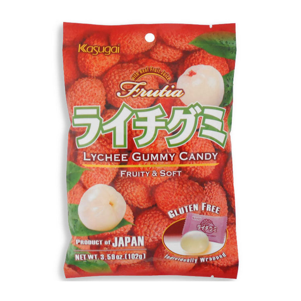 Kasugai - Lychee Peg Bag Gummy Candy (3.59oz)