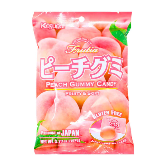 Kasugai - Peach Peg Bag Gummy Candy (3.77oz)