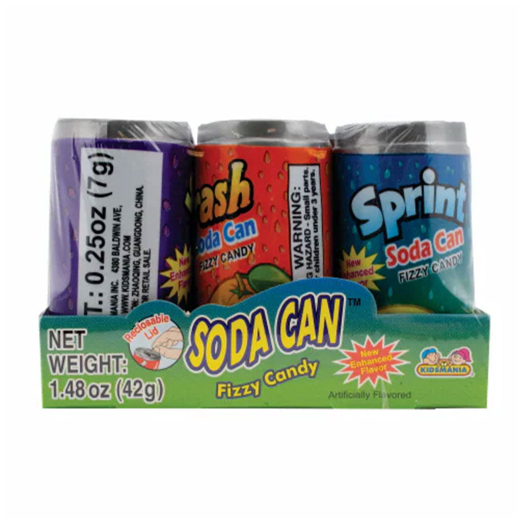 Kidsmania - Soda Can Fizzy Candy (1.48oz)