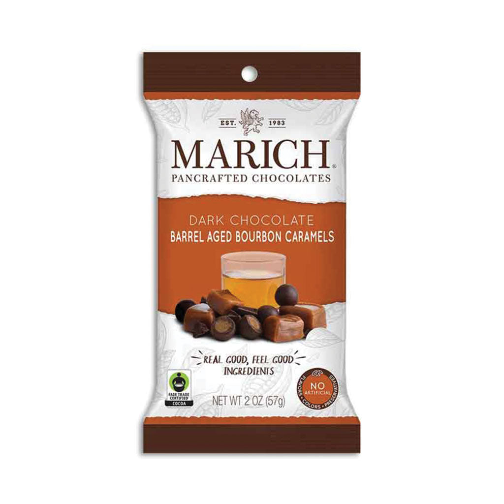 Marich - Dark Barrel Aged Bourbon Caramels Counter Peg Bag (2.1oz)