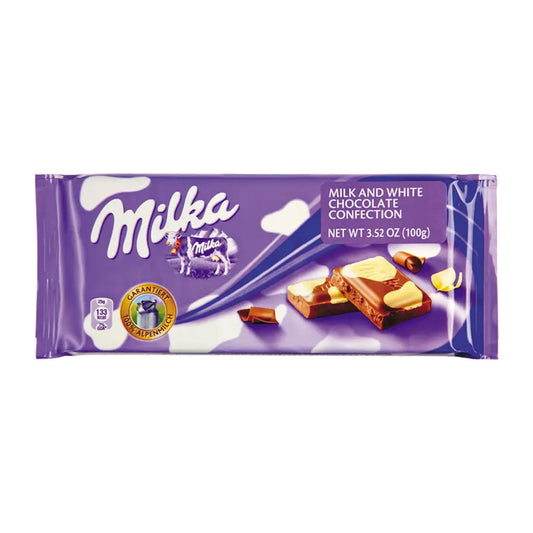 Milka - Happy Cow Milk & White Bar (3.5oz)