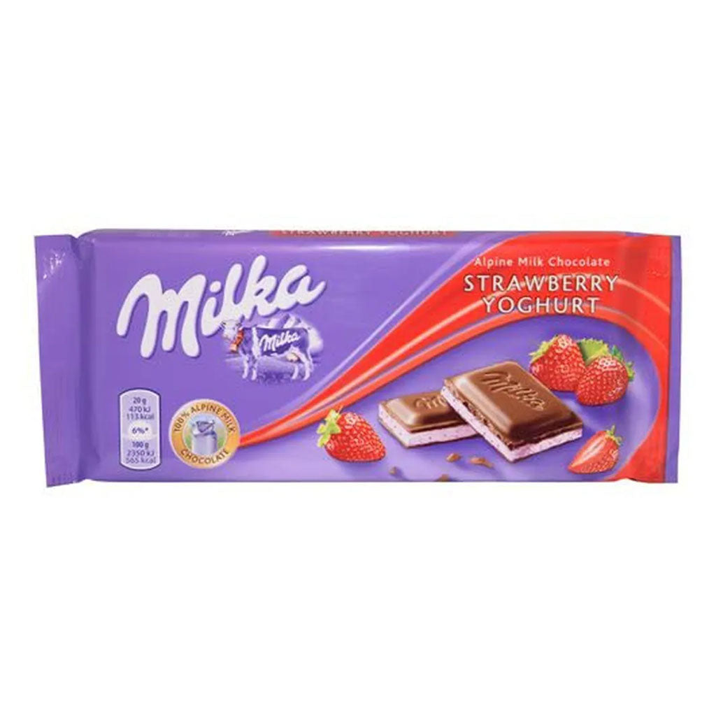 Milka - Strawberry Yogurt Milk Bar (3.5oz)