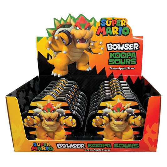 Nintendo Super Mario - Bowser Koopa Tin W/ Green Apple Candy (1.5oz)