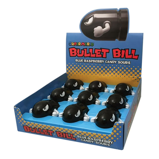 Nintendo Super Mario - Bullet Bill Tin W/ Blue Razz Sour Candy (.6oz)