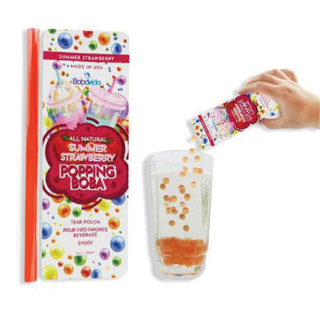 Popping Boba Single Serve - All Natural Strawberry (3oz)