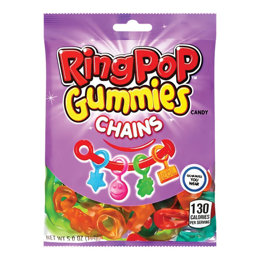 Ring Pop Gummies - Gummy Chains Peg Bag (5oz)