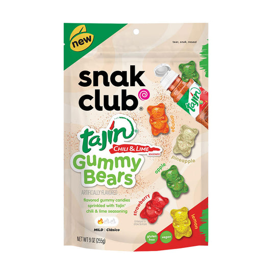 Snak Club - Tajin Chili & Lime Gummy Bears Peg Bag Vegan (2oz)