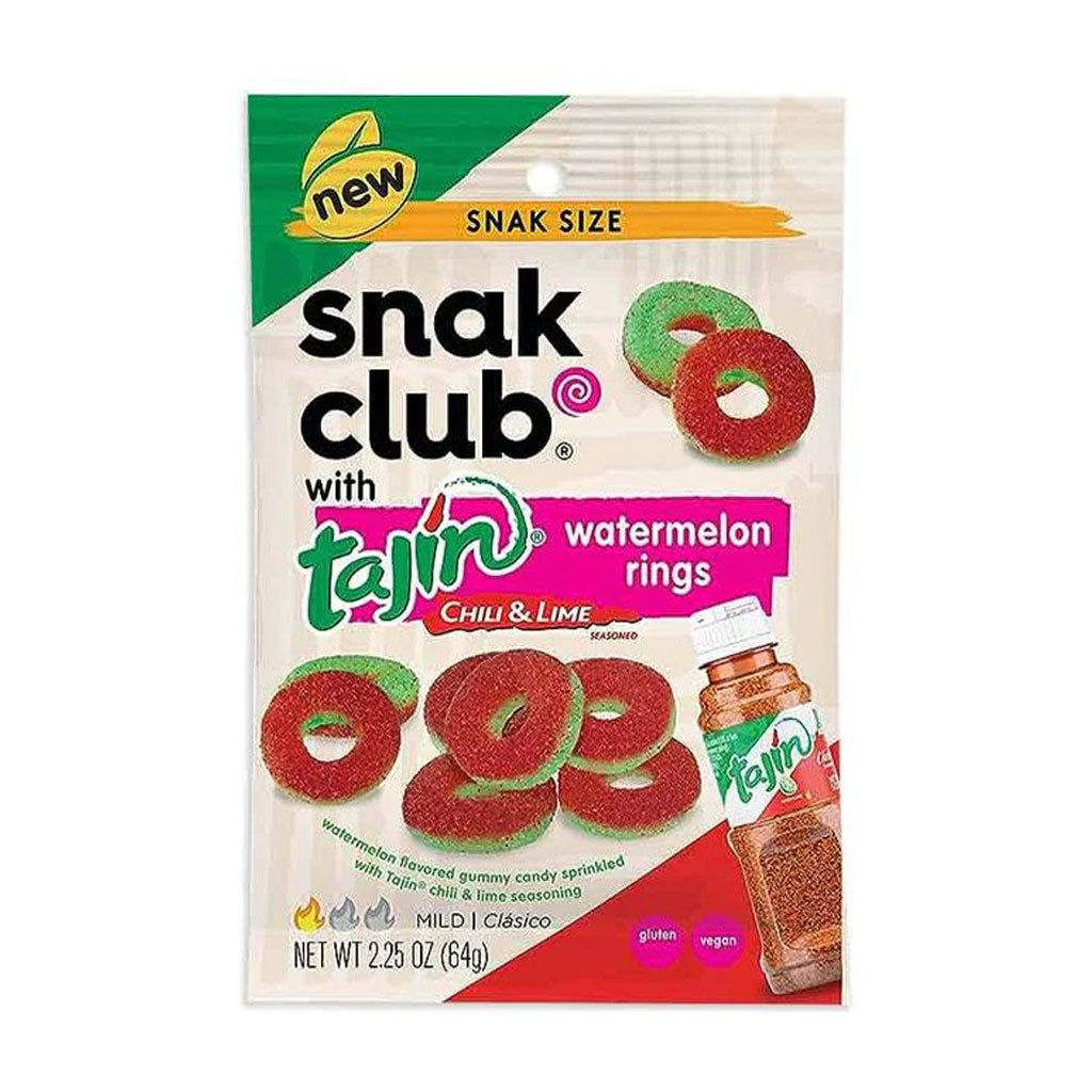 Snak Club - Tajin Chili & Lime Watermelon Rings Peg Bag Vegan (2.25oz)