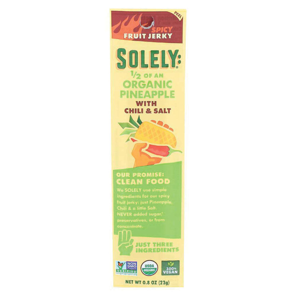 Solely Organic Fruit Jerky - Pineapple W Chili Salt (.88oz)