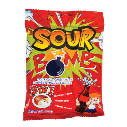 Sour Bomb - Sour Cola Candy With Sherbet Powder Filled