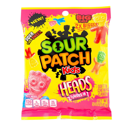 Sour Patch Kids - Big Heads Peg Bag (5oz)