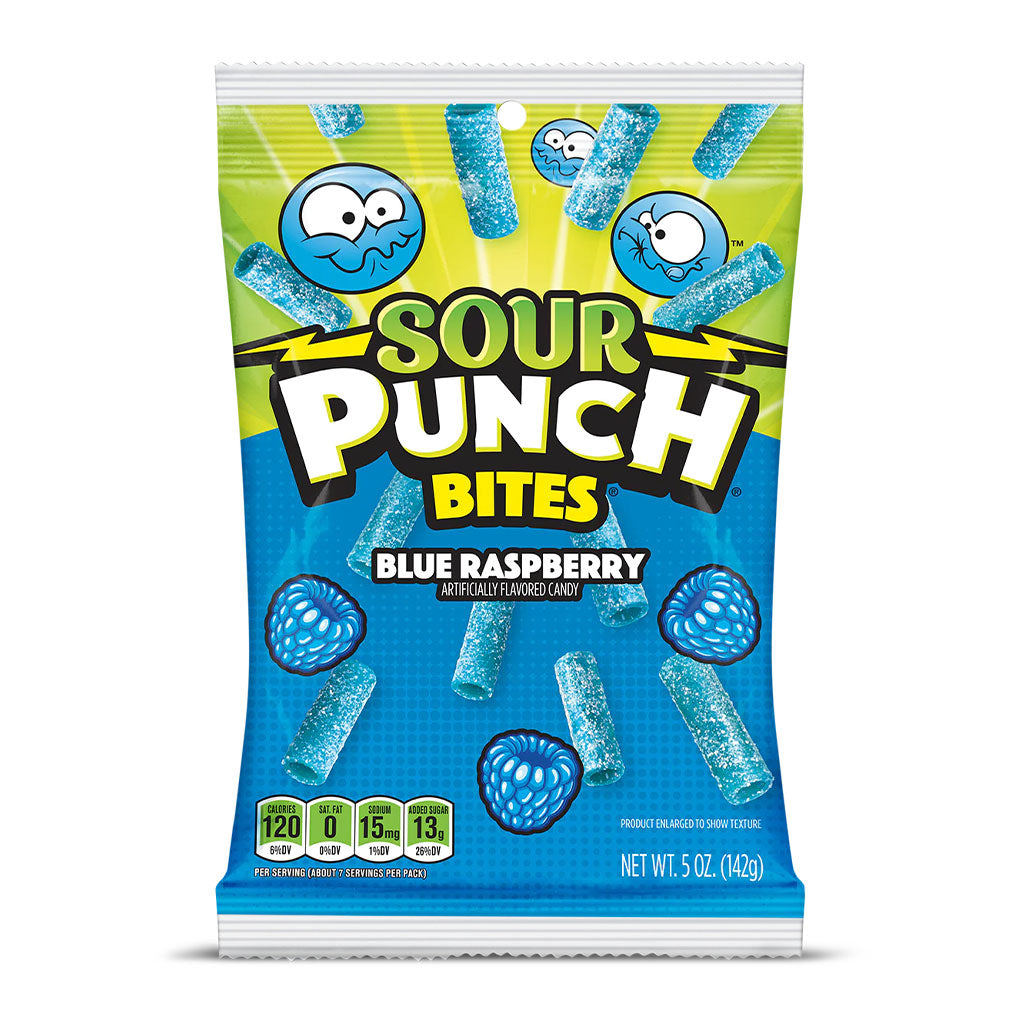 Sour Punch - Blue Raspberry Bites Peg Bag (5oz)