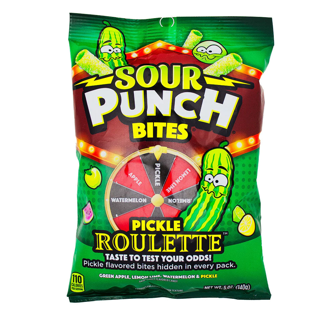 Sour Punch - Pickle Roulette Bites Peg Bag (5oz)