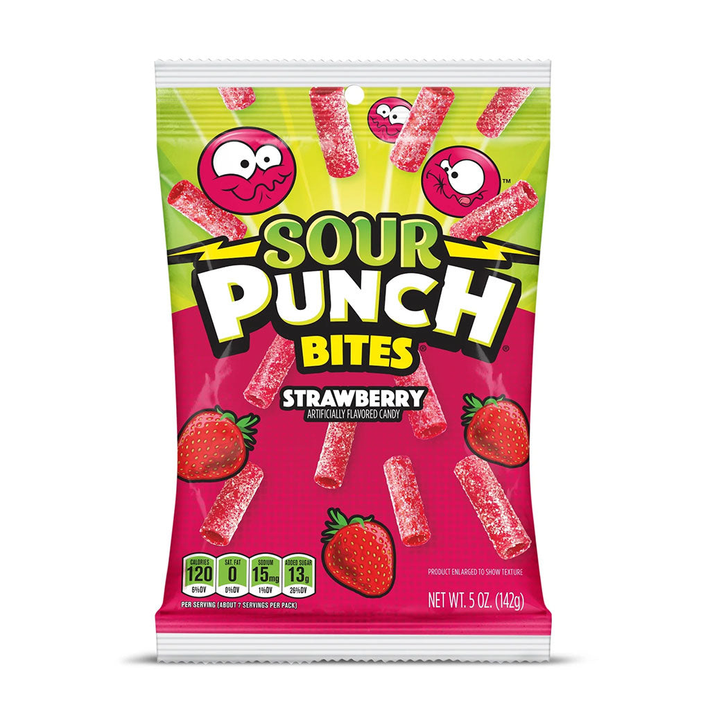 Sour Punch - Strawberry Bites Peg Bag (5oz)