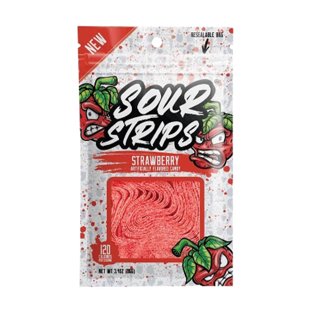 Sour Strips - Strawberry Peg Bag (3.4oz)