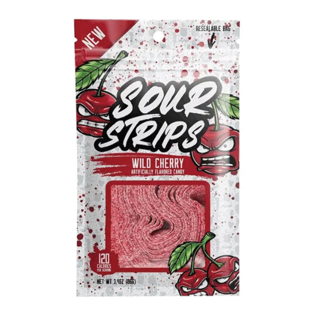 Sour Strips - Wild Cherry Peg Bag (3.4oz)