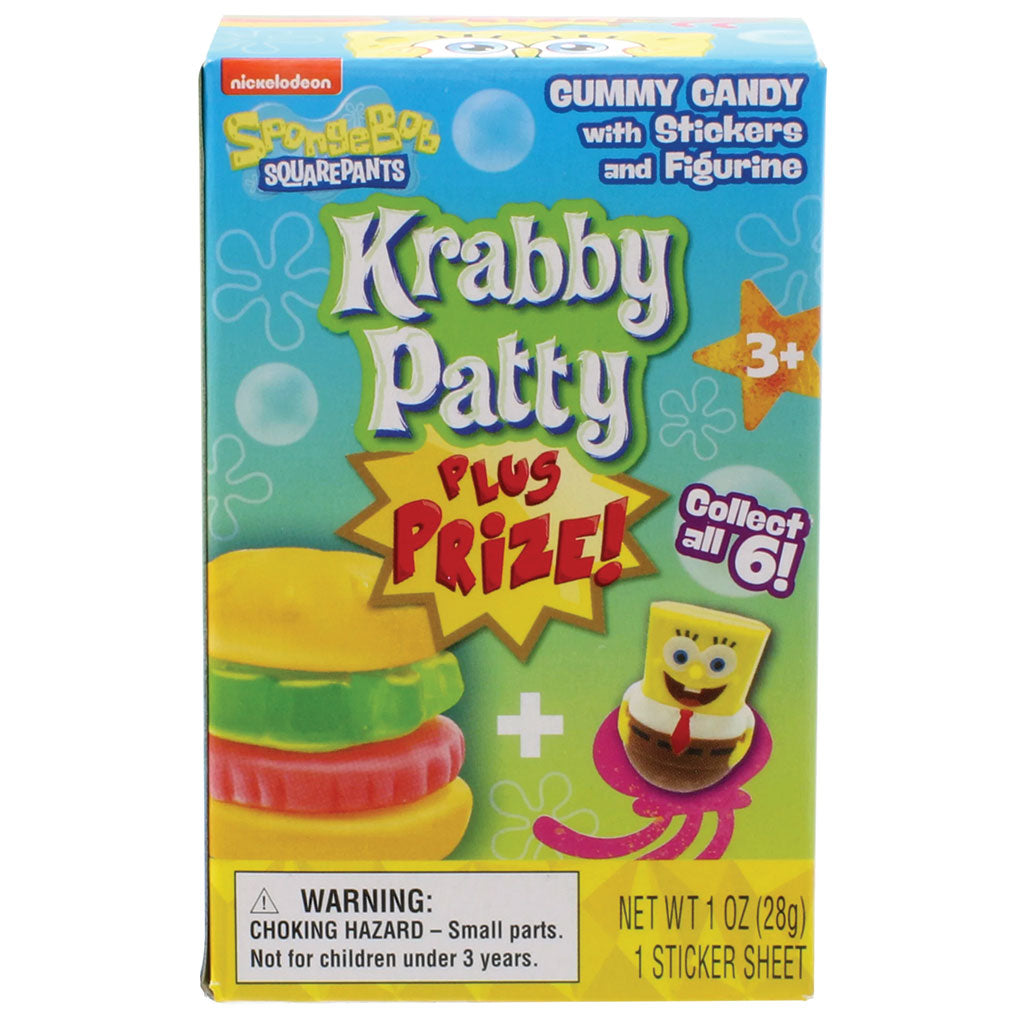 Spongebob - Krabby Patty Gummy Plus Prize (1oz)