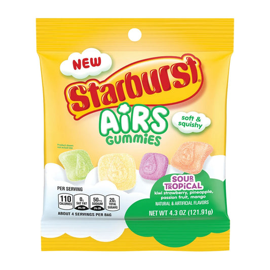 Starburst - Sour Tropical Airs Gummies Peg Bag (4.3oz)