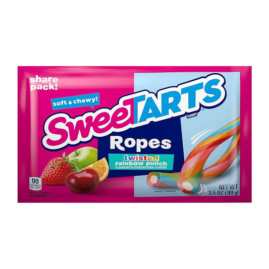 Sweetarts - Twisted Rainbow Punch Ropes Share Pack (3.5oz)