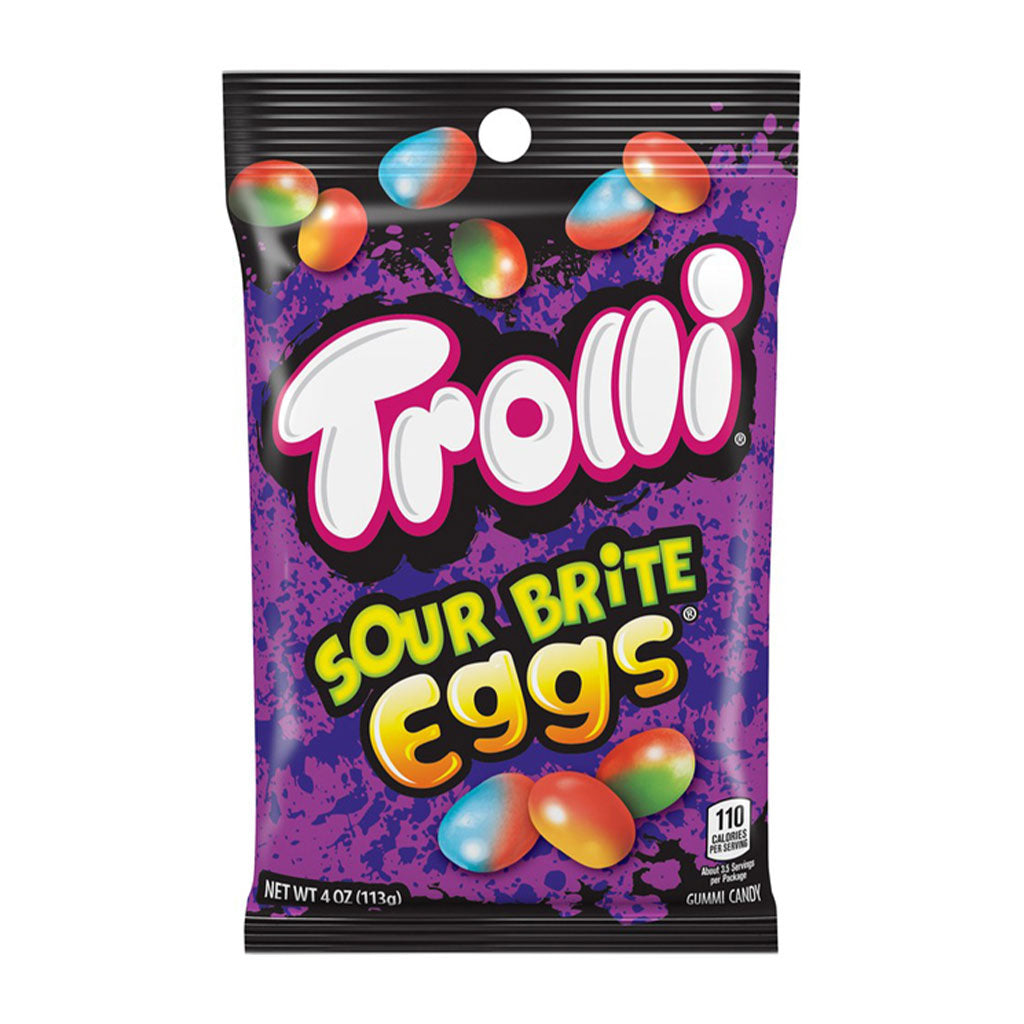 Trolli - Sour Brite Eggs Peg Bag (4oz)