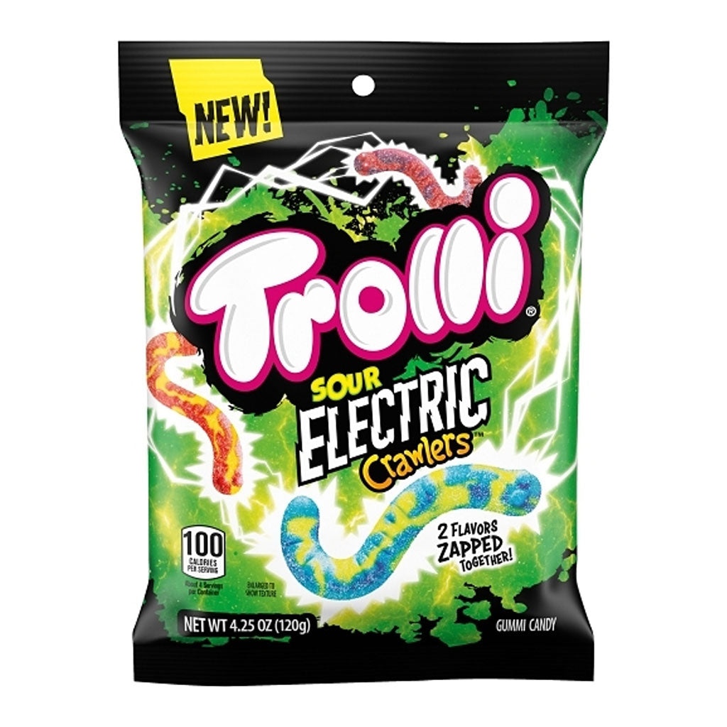 Trolli - Sour Electric Crawlers Peg Bag (4.25oz)