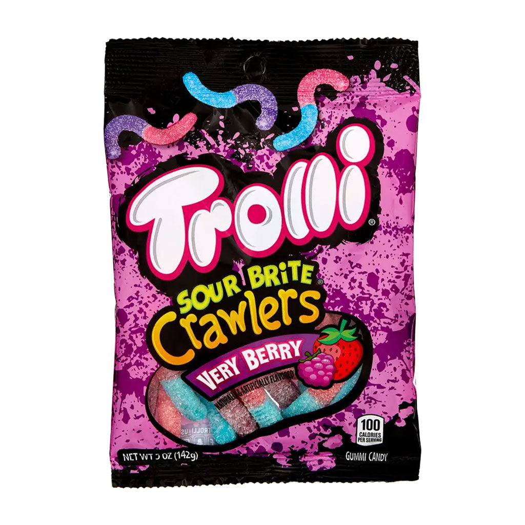 Trolli - Very Berry Sour Brite Crawlers Peg Bag (5oz)