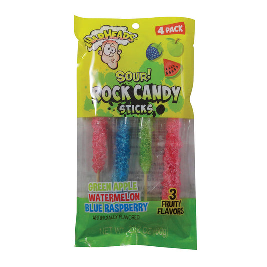 Warheads - Assorted Sour Rock Candy Sticks Peg Bag (2.12oz)