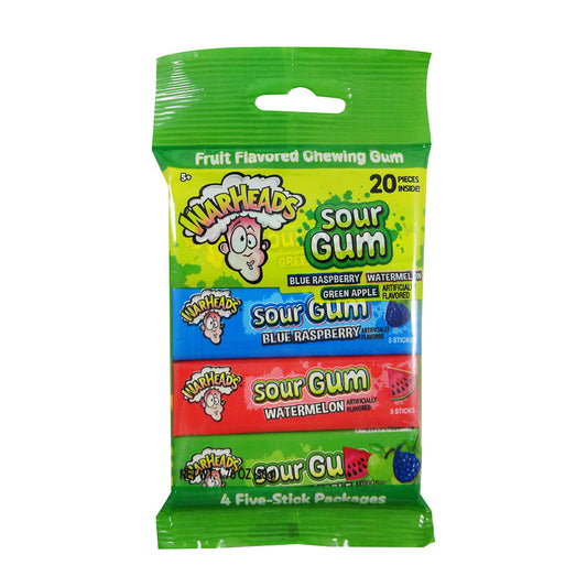 Warheads - Sour Gum 4pk Peg Bag (1.76oz)