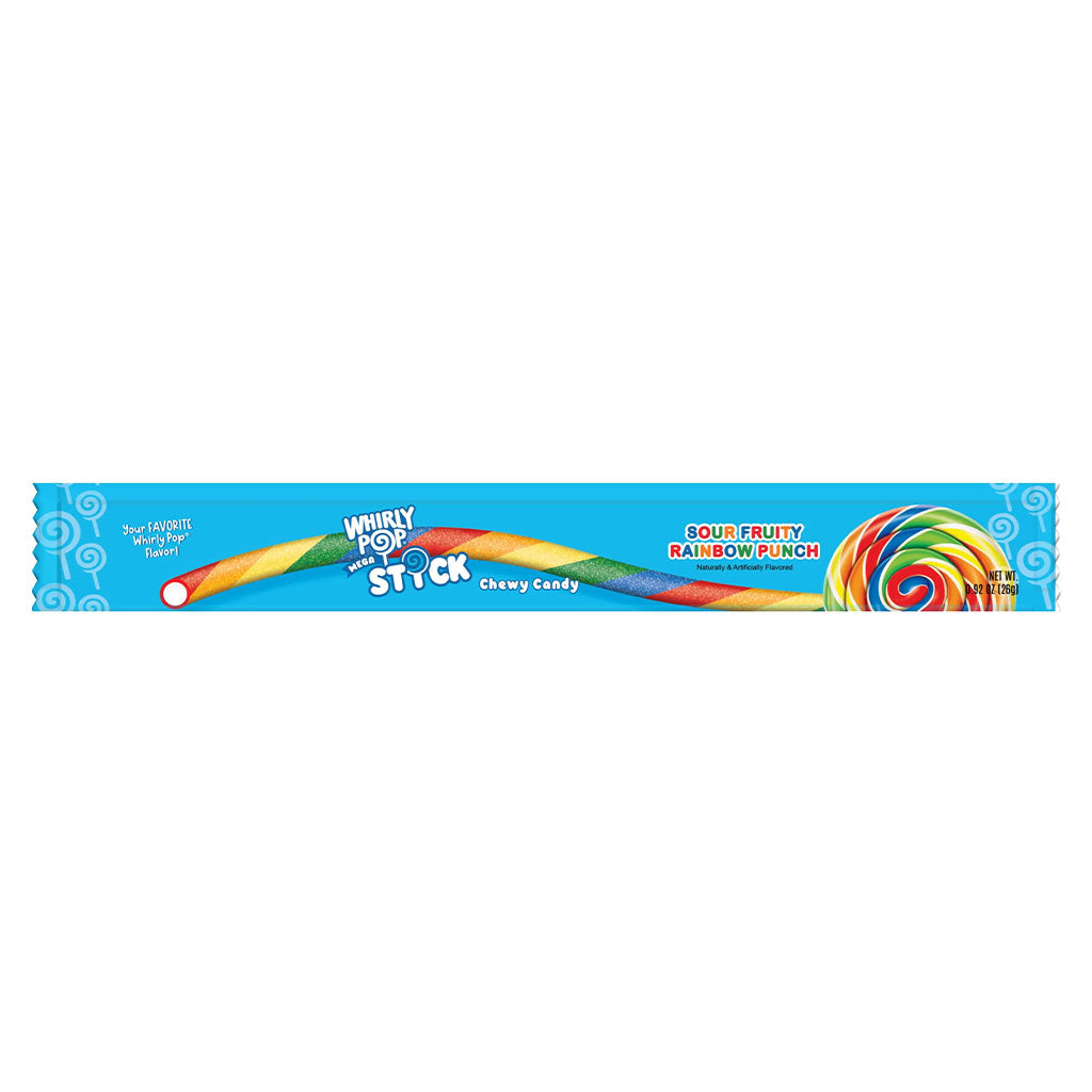 Whirly Pop - Sour Fruity Punch Mega Chewy Stick (0.92oz)