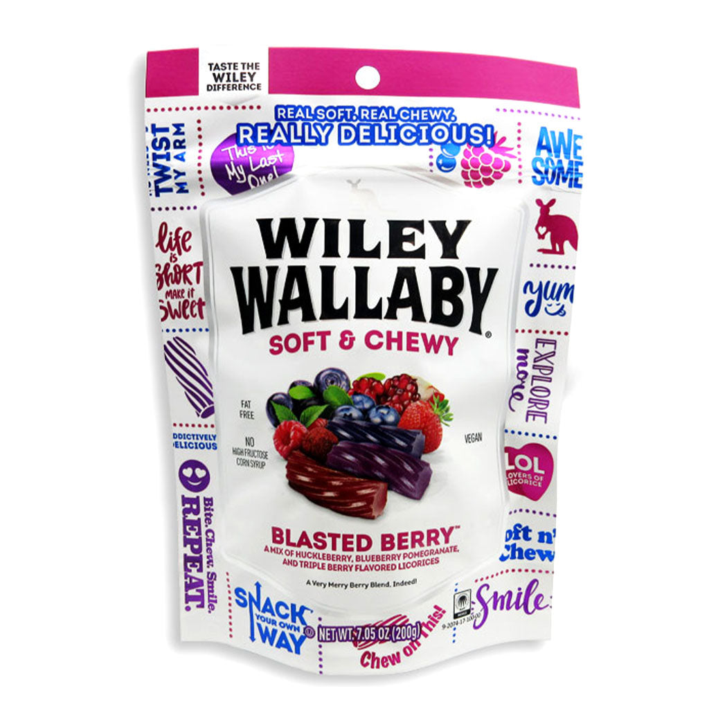 Wiley Wallaby - Blasted Berry Licorice Stand Up Peg Bag (7.05oz)