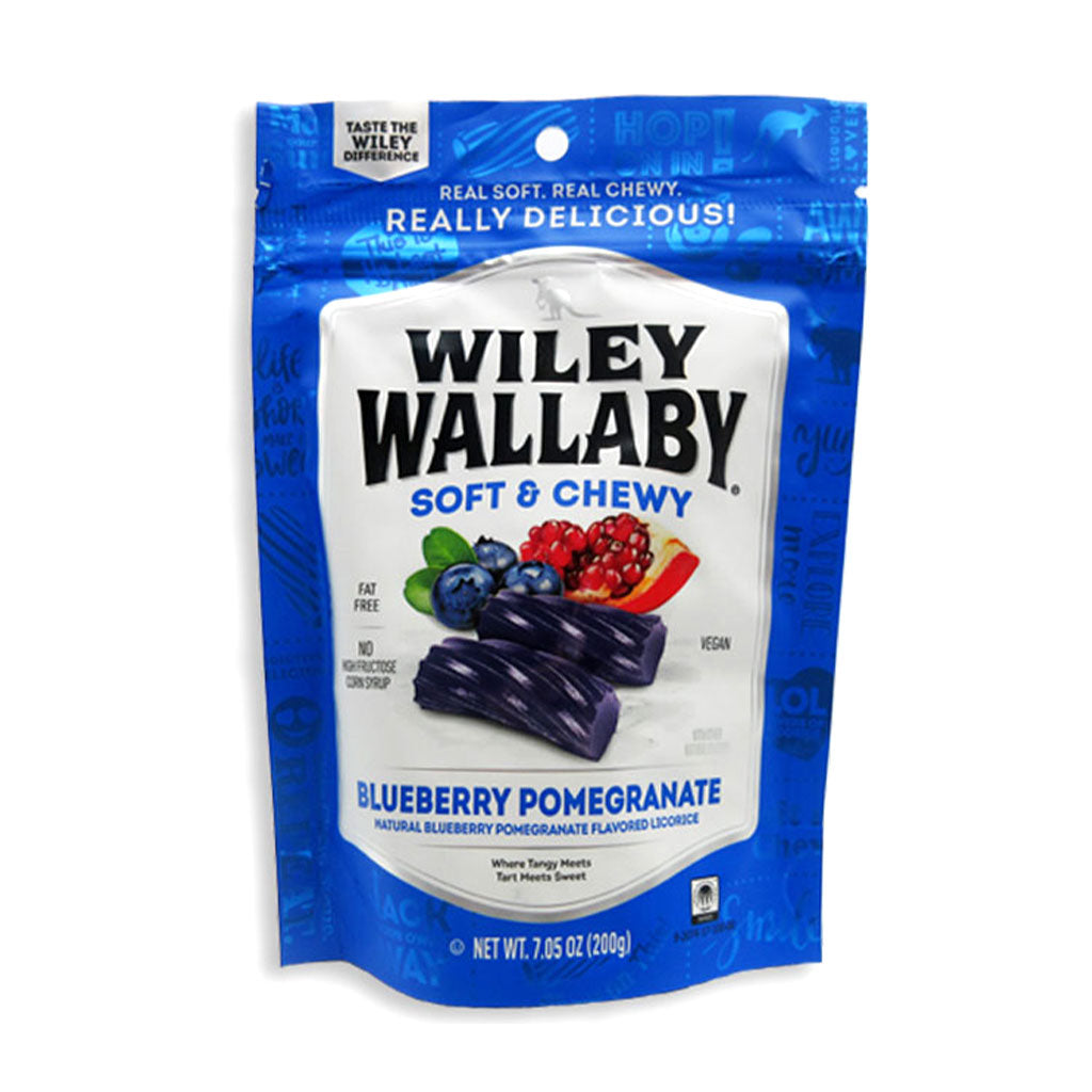 Wiley Wallaby - Blueberry Pomegranate Licorice Stand Up Peg Bag (7.05oz)