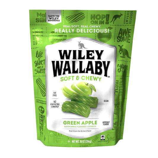 Wiley Wallaby - Green Apple Licorice Stand Up Peg Bag (7.05oz)