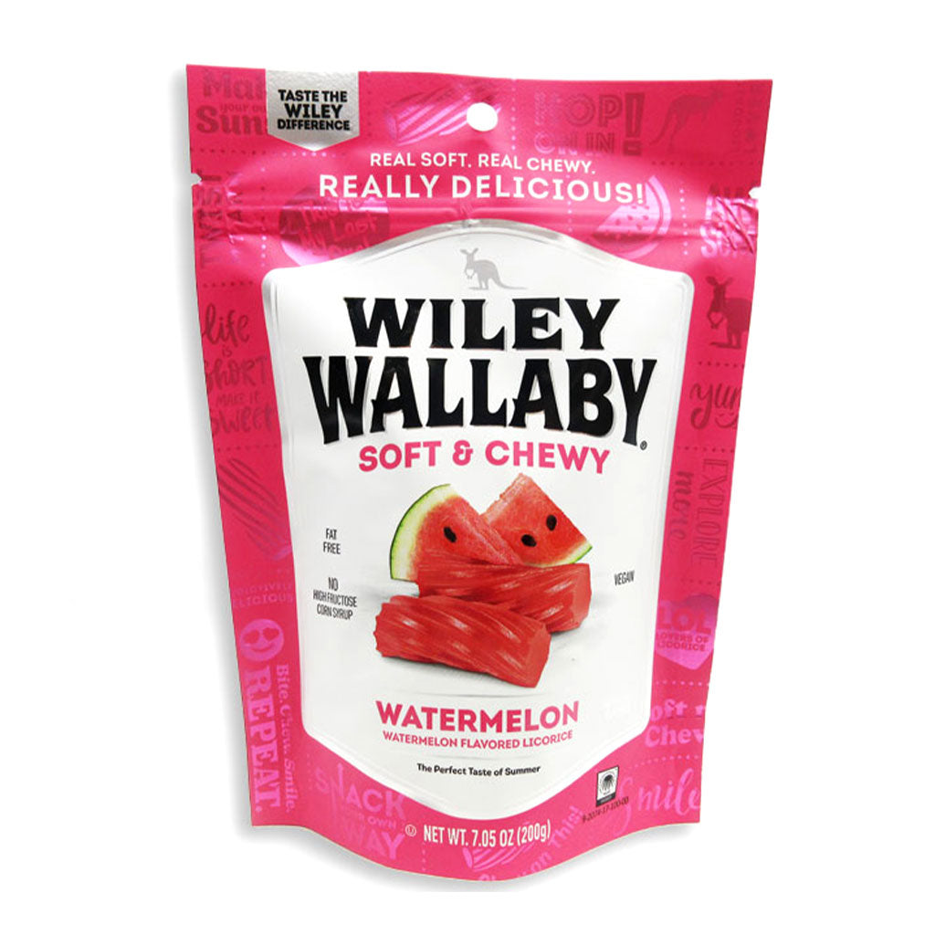 Wiley Wallaby - Watermelon Licorice Stand Up Peg Bag (7.05oz)